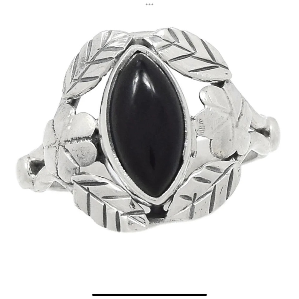 Native Black Onyx Sterling Silver Ring